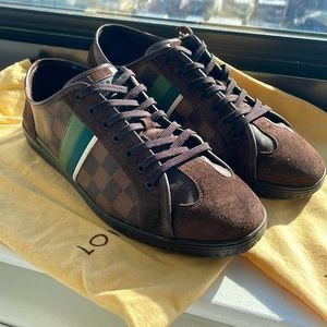 Brown Damier Louis Vuitton sneakers